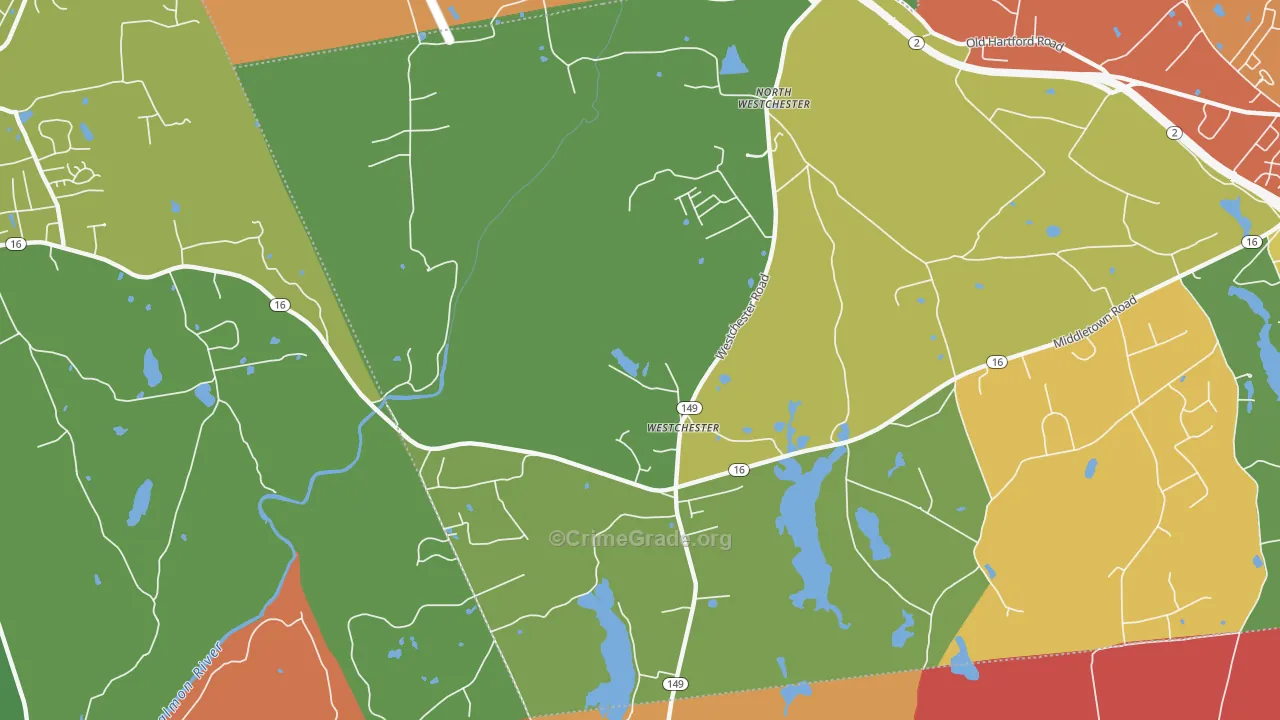 Westchester, CT Map of Arson Rates