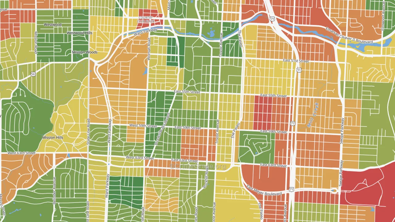 Western 49-63, Kansas City, MO Map of Arson Rates