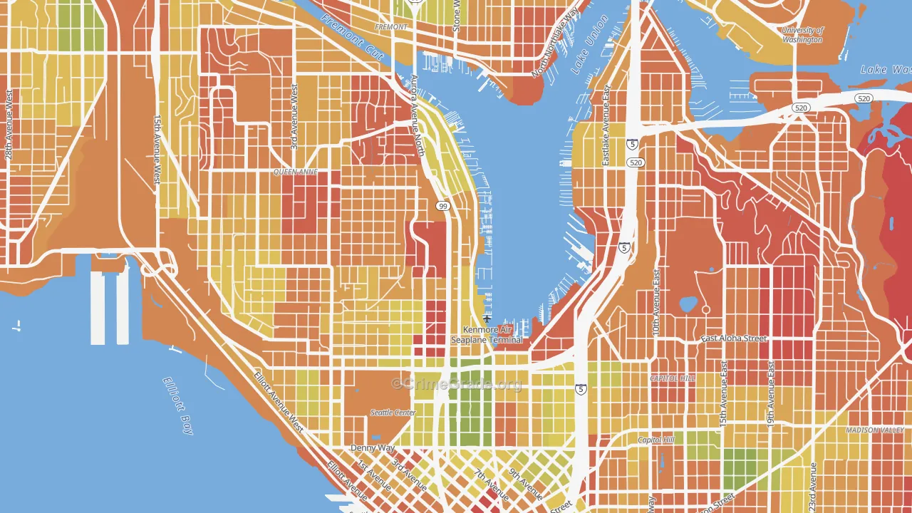 Westlake, Seattle, WA Map of Arson Rates