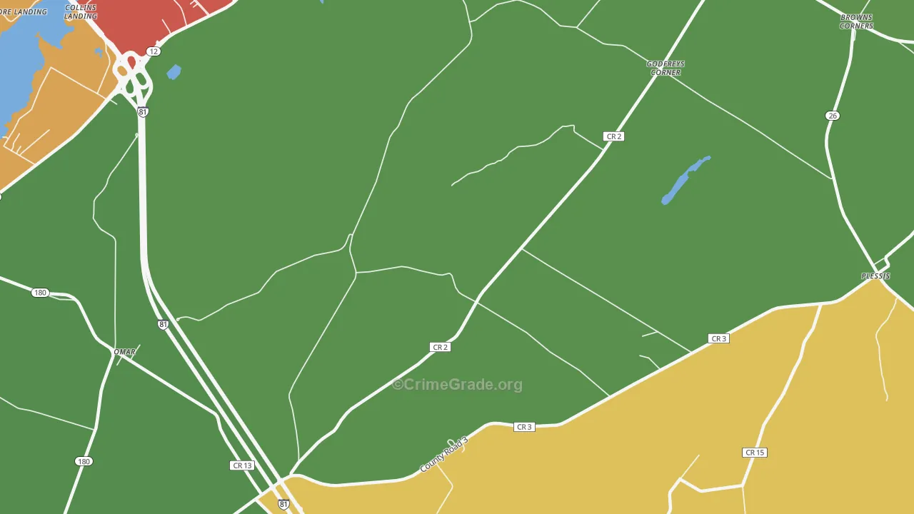 Westminster Park, NY Map of Arson Rates