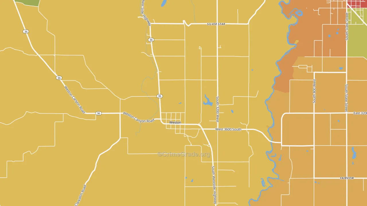 Weston, ID Map of Arson Rates
