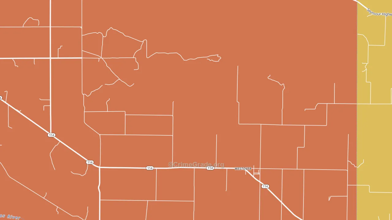 Westover, TX Map of Arson Rates