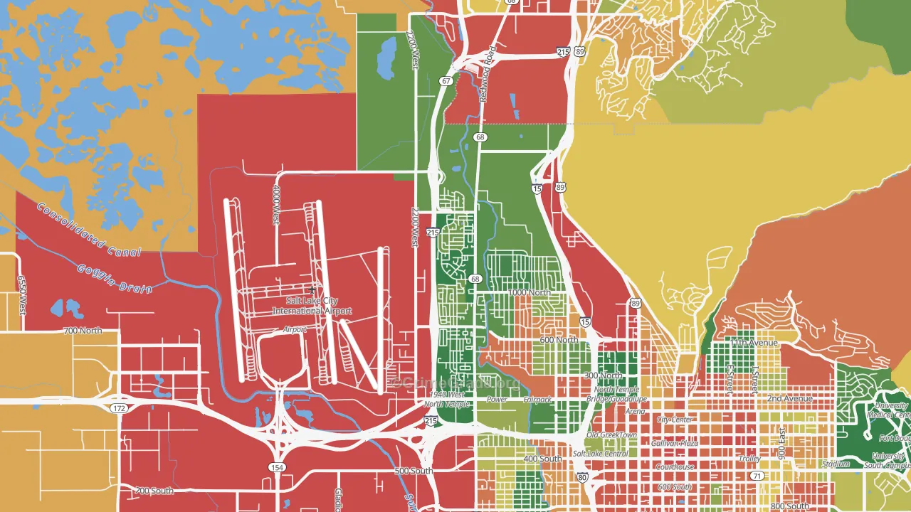 Westpointe, Salt Lake City, UT Map of Arson Rates
