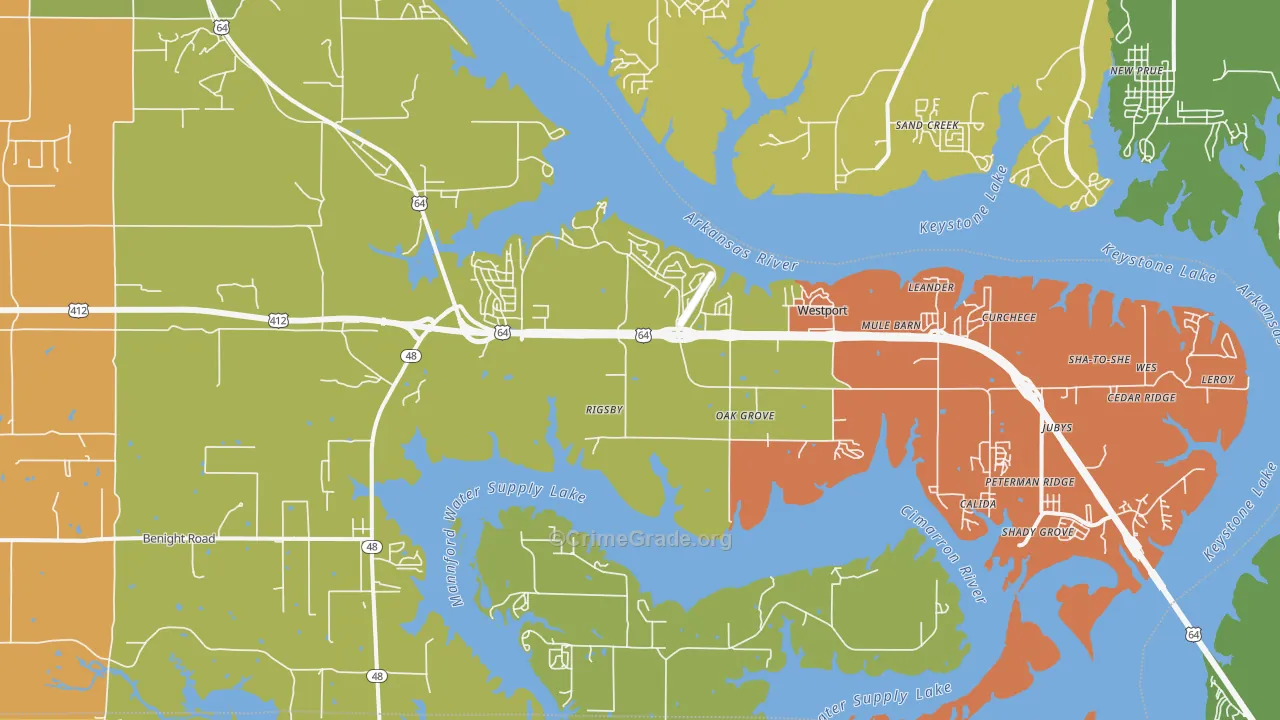 Westport, OK Map of Arson Rates