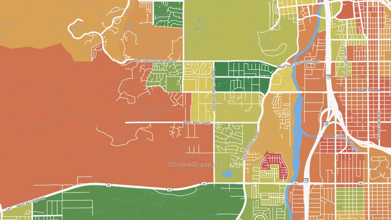 Westside Development, Tucson, AZ Map of Arson Rates