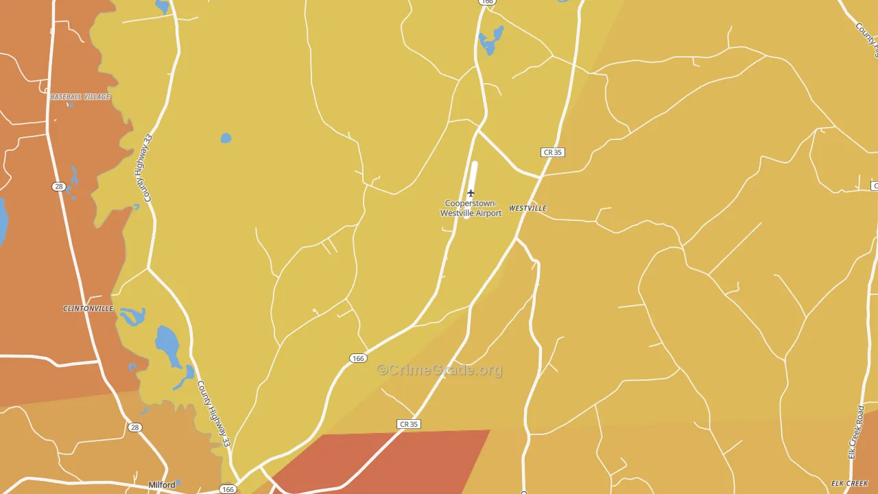 Westville, NY Map of Arson Rates