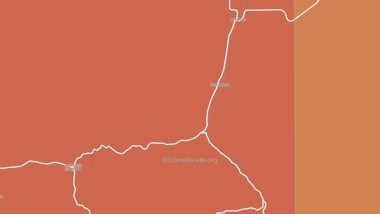 Wetmore, CO Map of Arson Rates