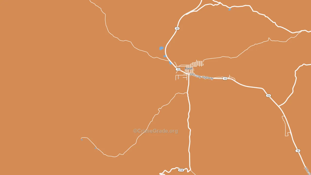 Wetmore, OR Map of Arson Rates