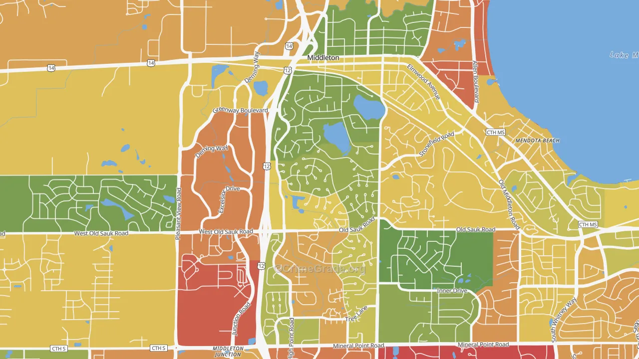 Wexford, Madison, WI Map of Arson Rates