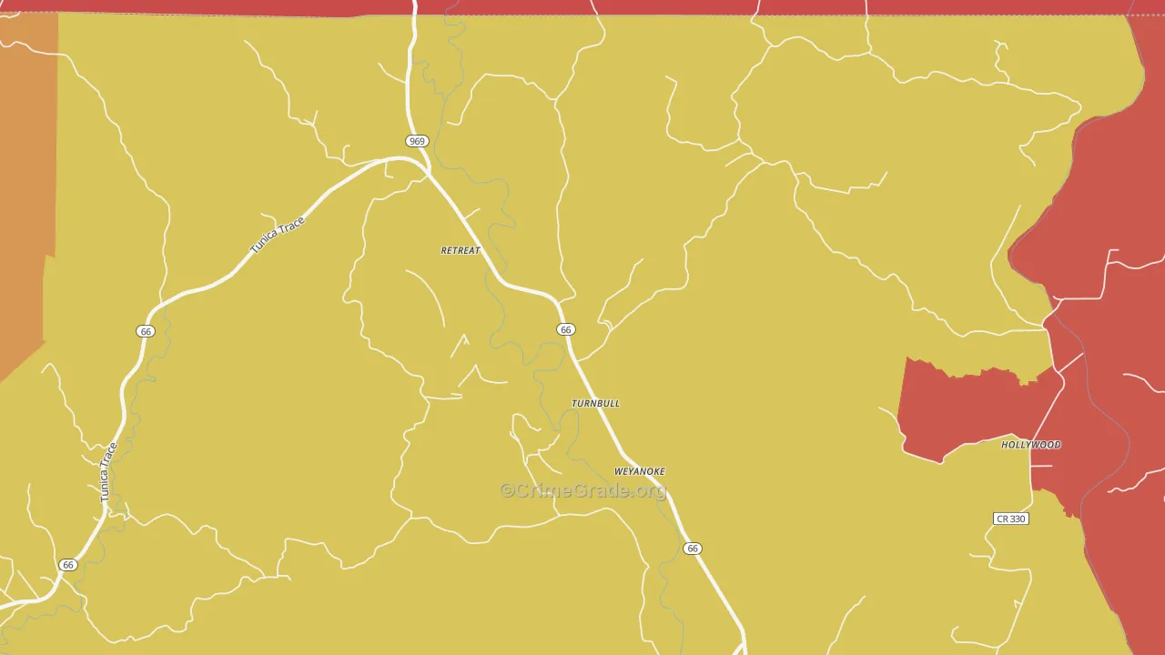 Weyanoke, LA Map of Arson Rates