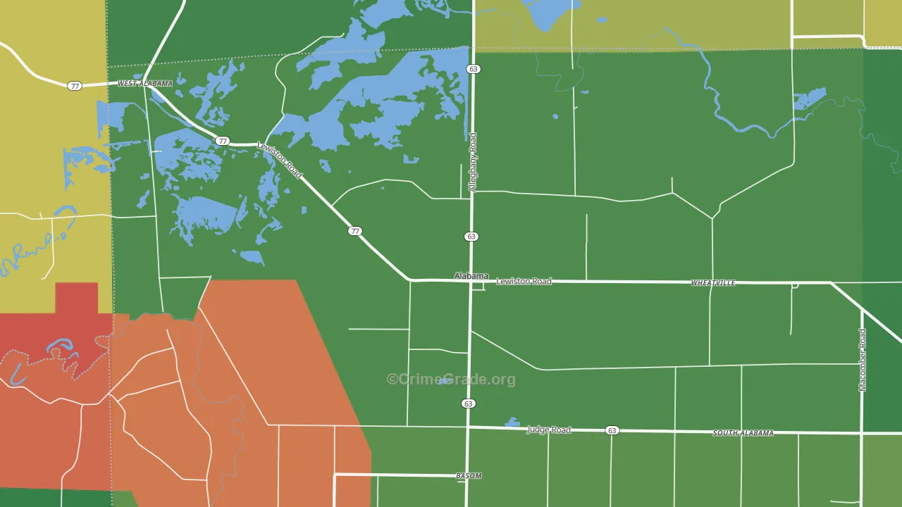 Wheatville, NY Map of Arson Rates