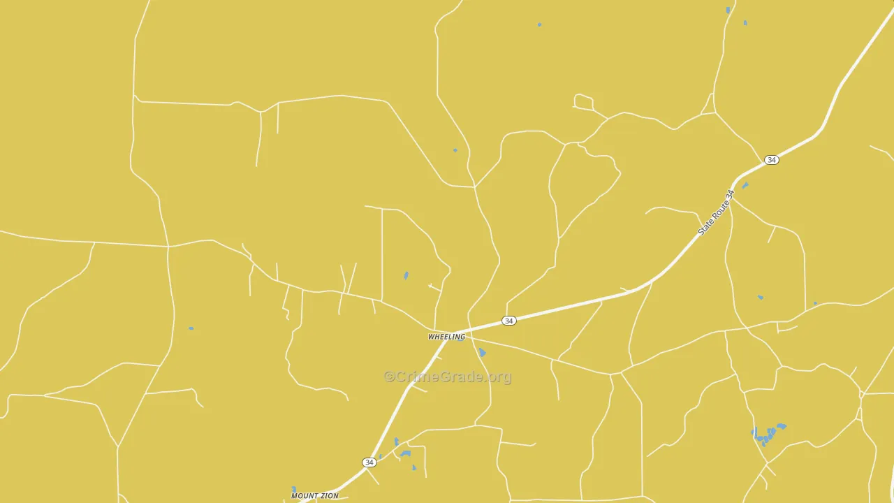 Wheeling, LA Map of Arson Rates