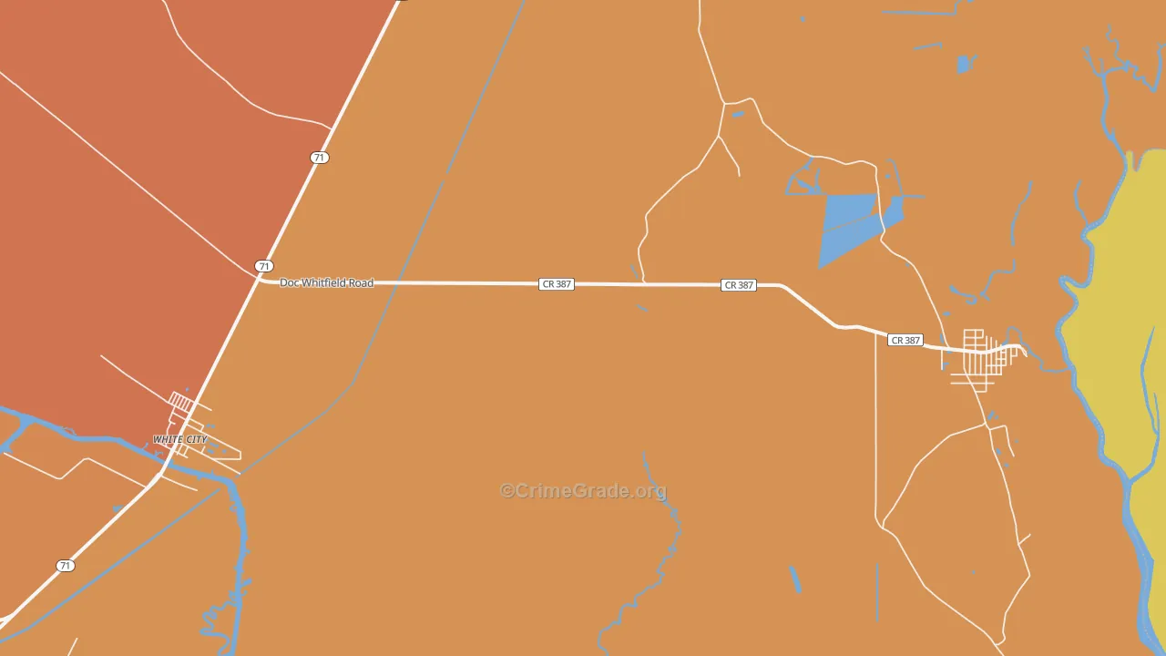 White City, FL Map of Arson Rates