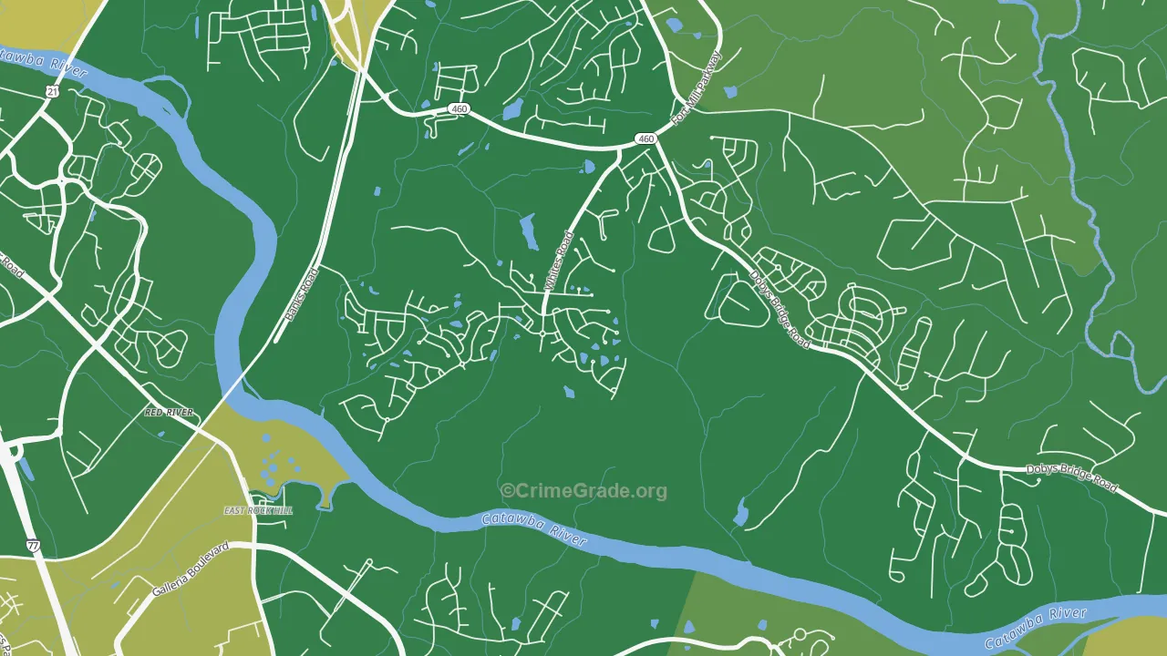 White Grove, Fort Mill, SC Map of Arson Rates