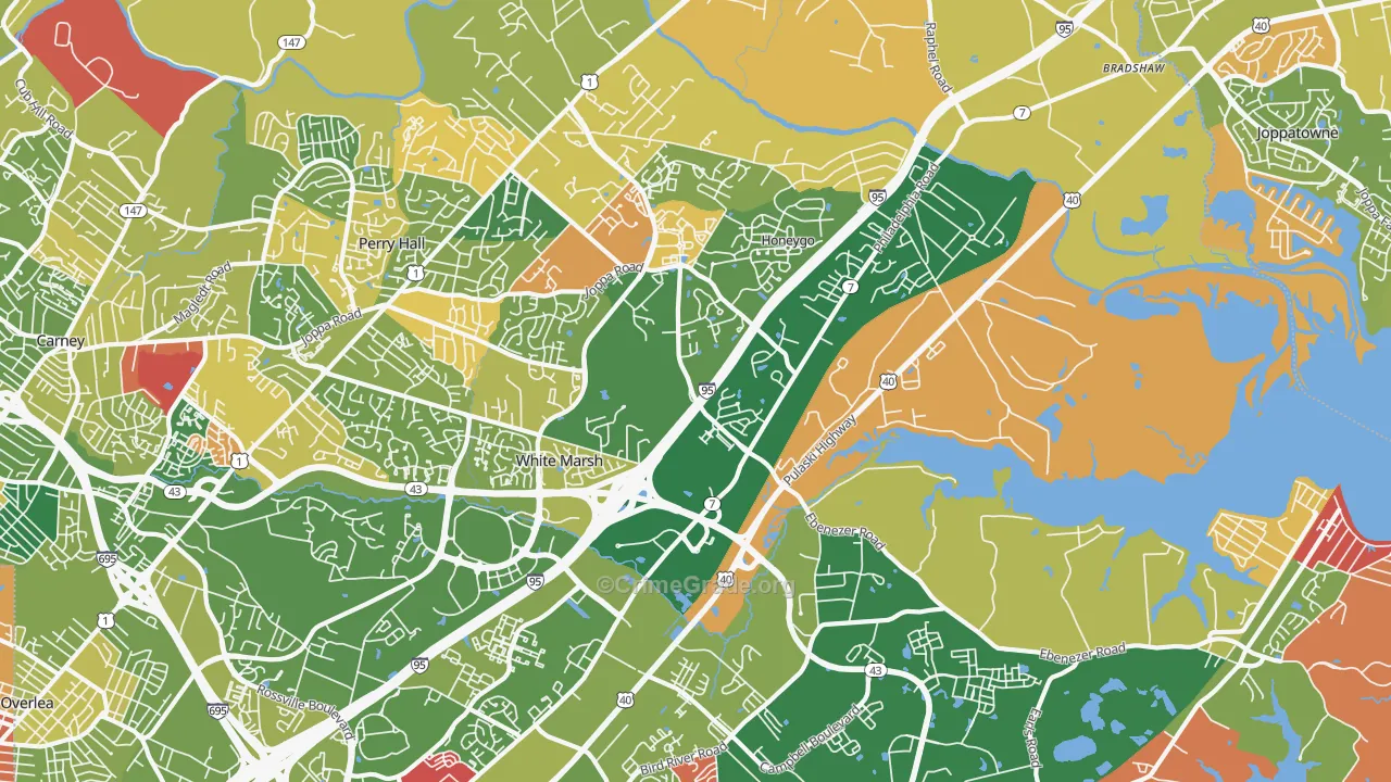 White Marsh, MD Map of Arson Rates
