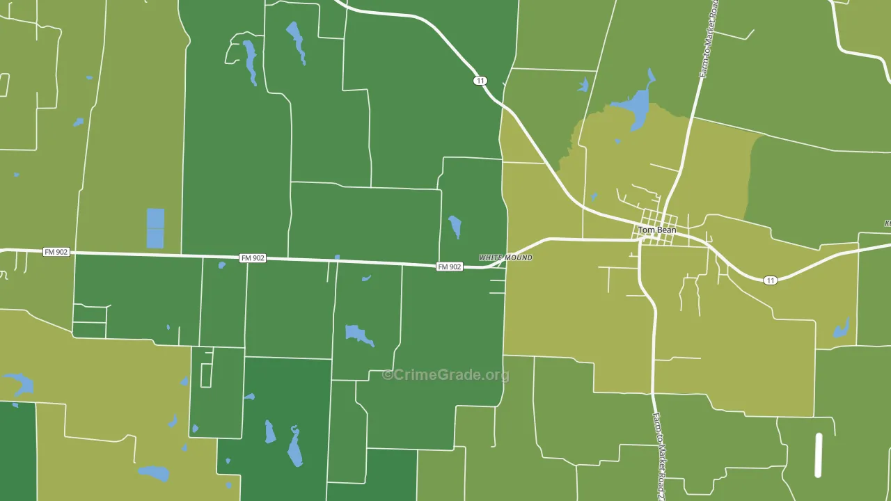 White Mound, TX Map of Arson Rates