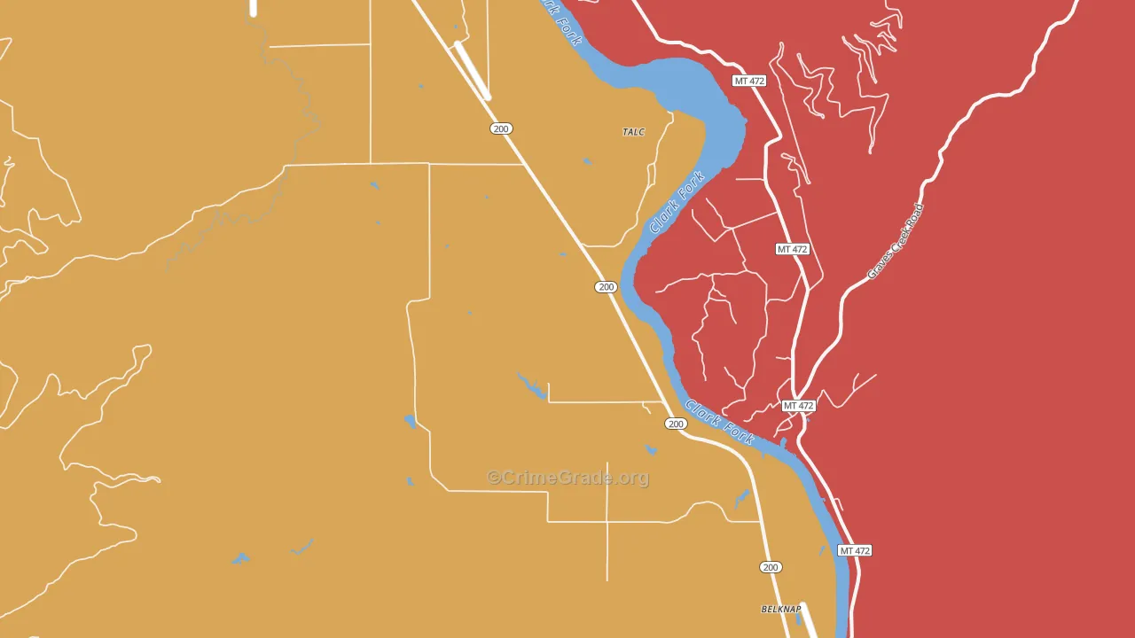 White Pine, MT Map of Arson Rates