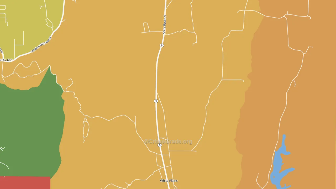 White Plains, AL Map of Arson Rates