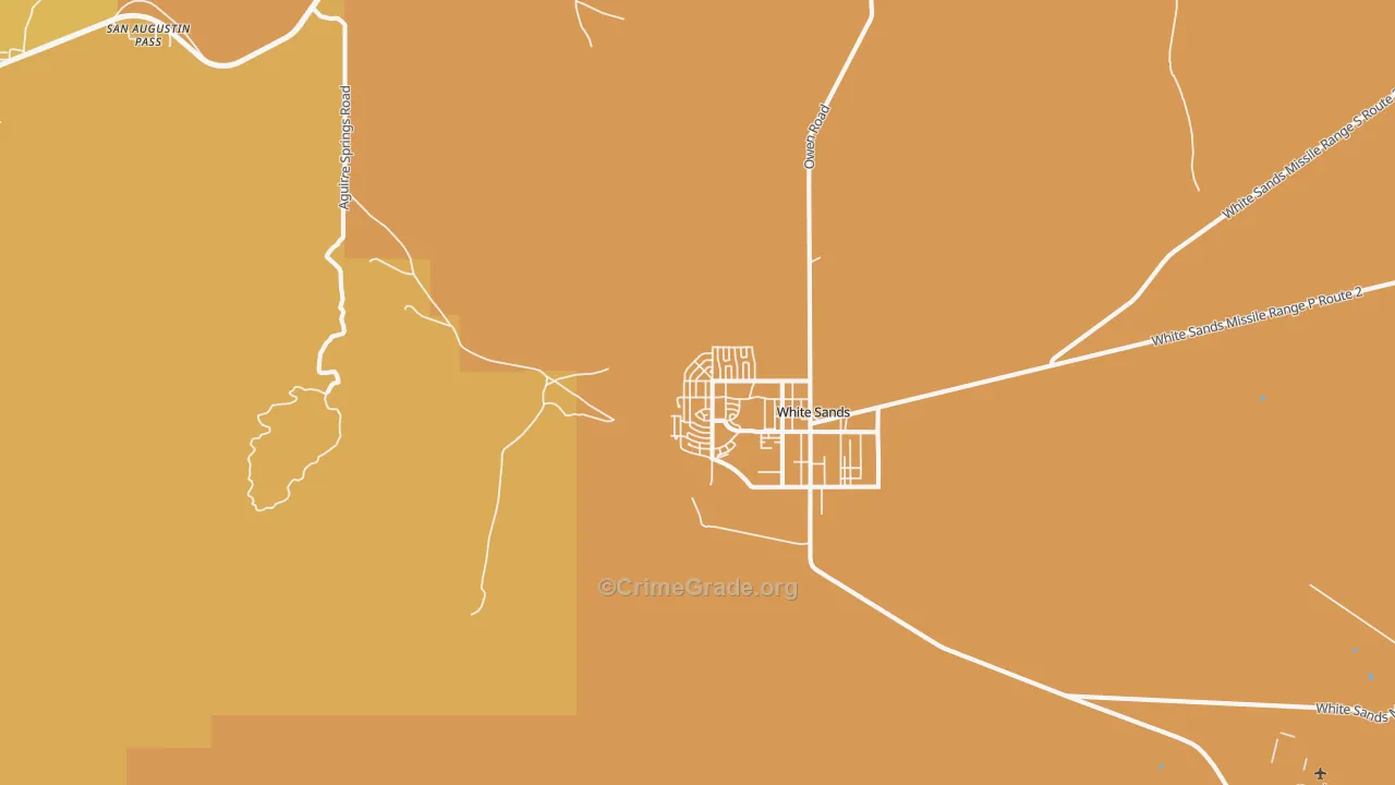 White Sands, NM Map of Arson Rates