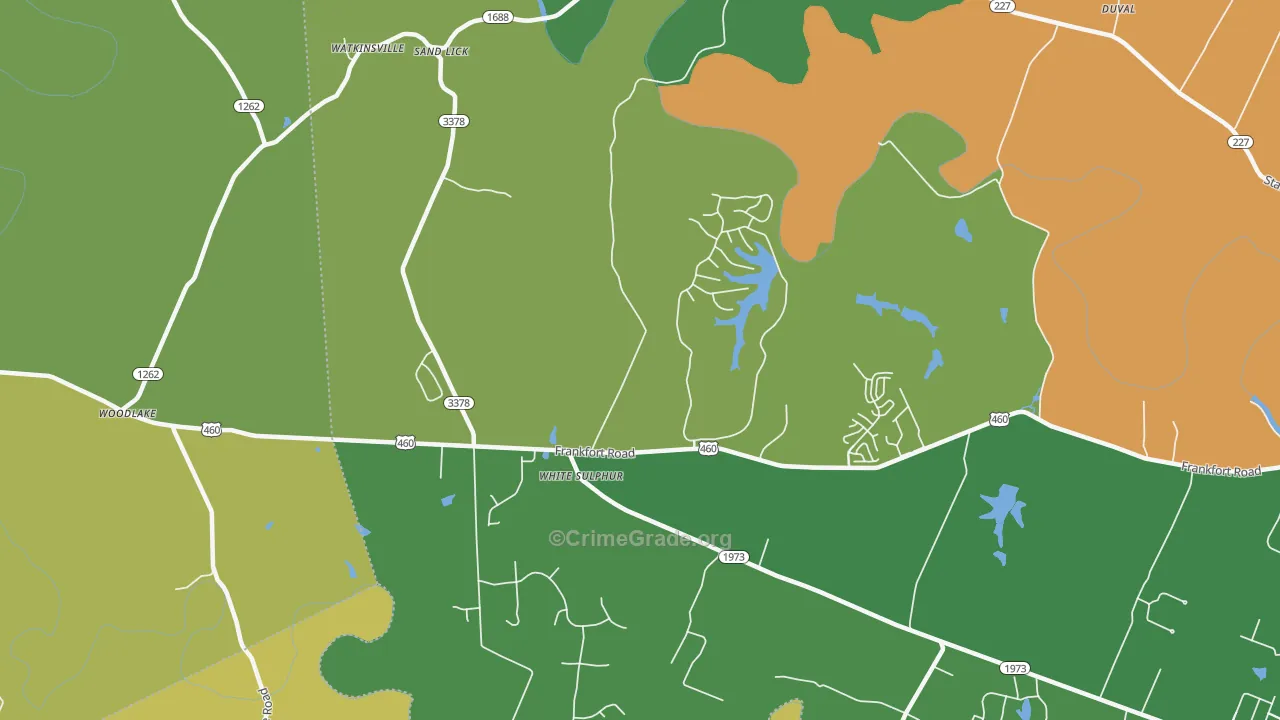 White Sulphur, KY Map of Arson Rates