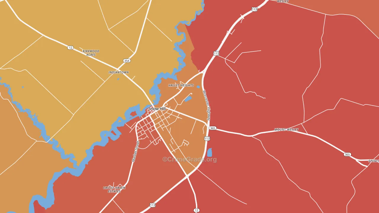 Whiteburg, MD Map of Arson Rates