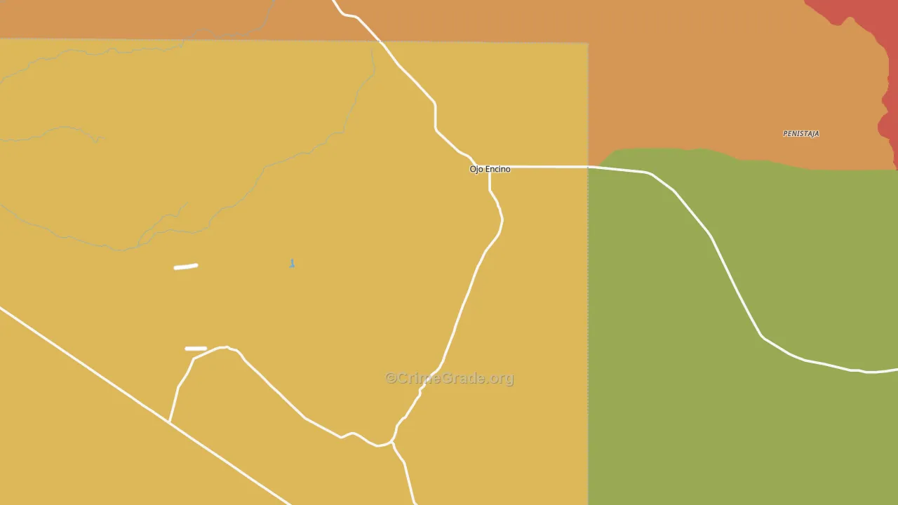 Whitehorse, NM Map of Arson Rates