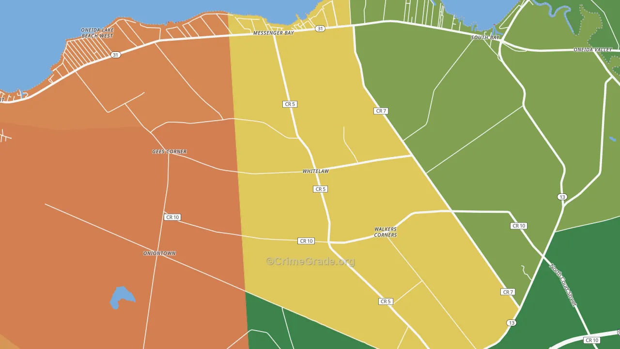 Whitelaw, NY Map of Arson Rates