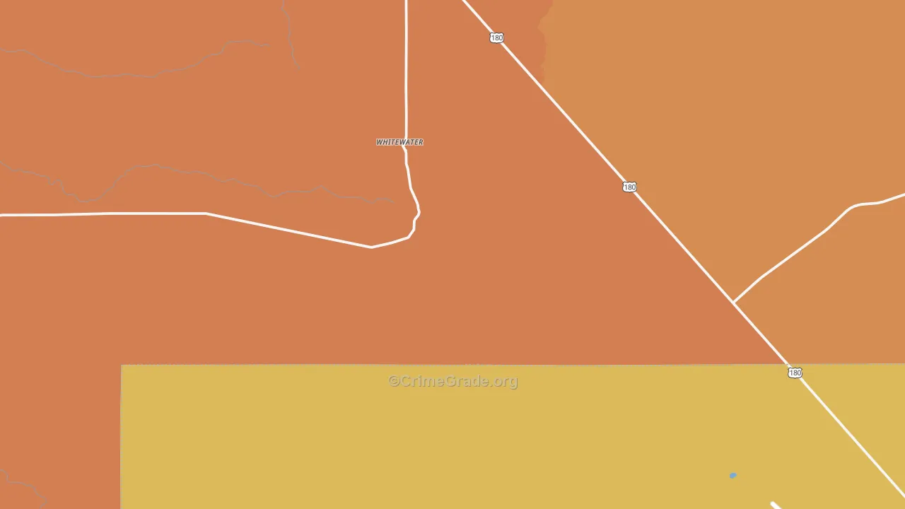 Whitewater, NM Map of Arson Rates