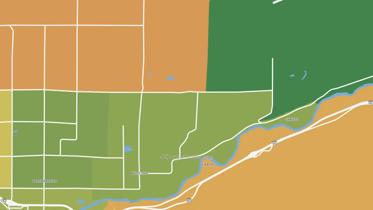 Whitstran, WA Map of Arson Rates