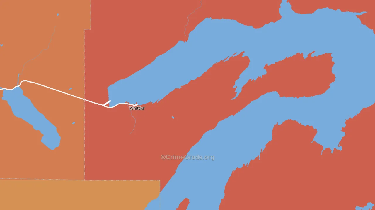 Whittier, AK Map of Arson Rates