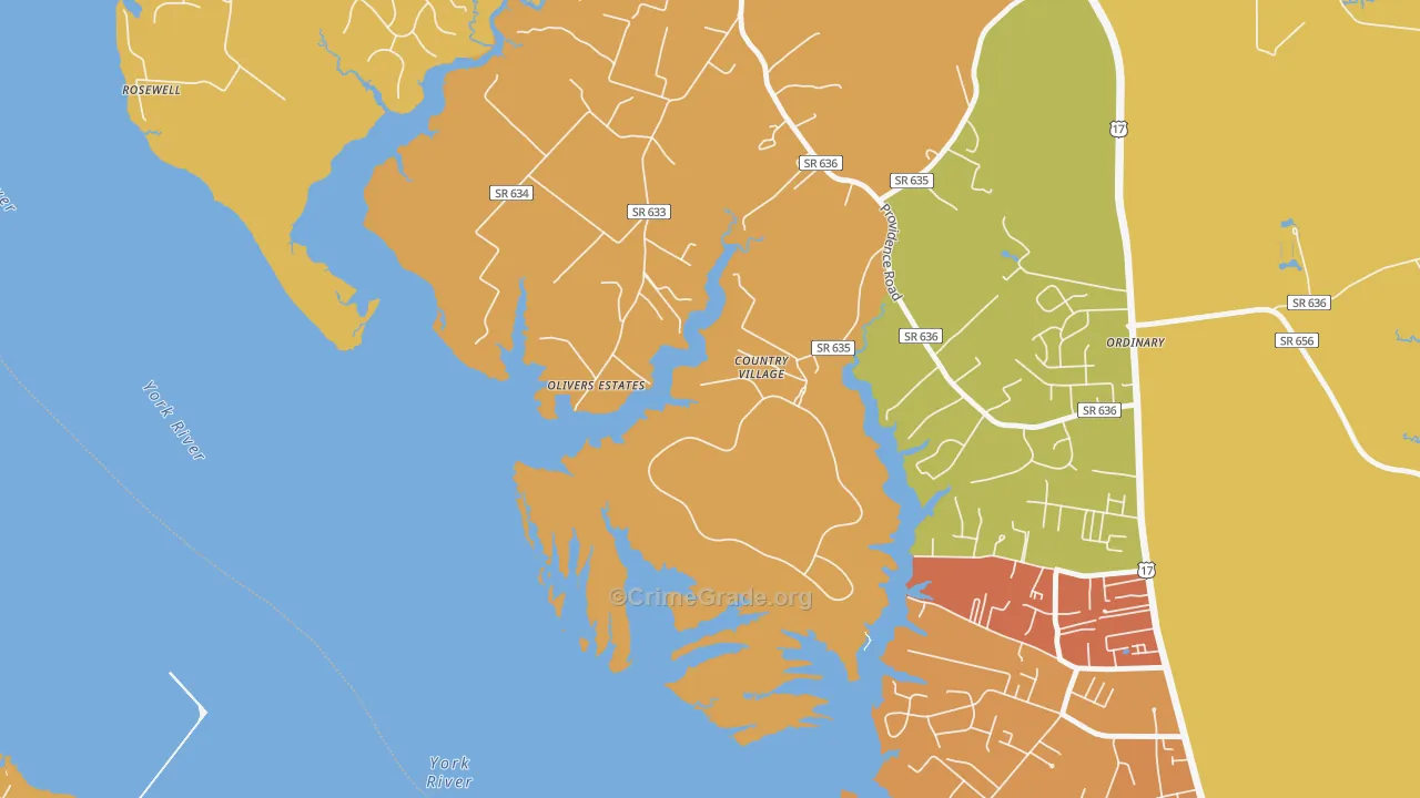Wicomico, VA Map of Arson Rates