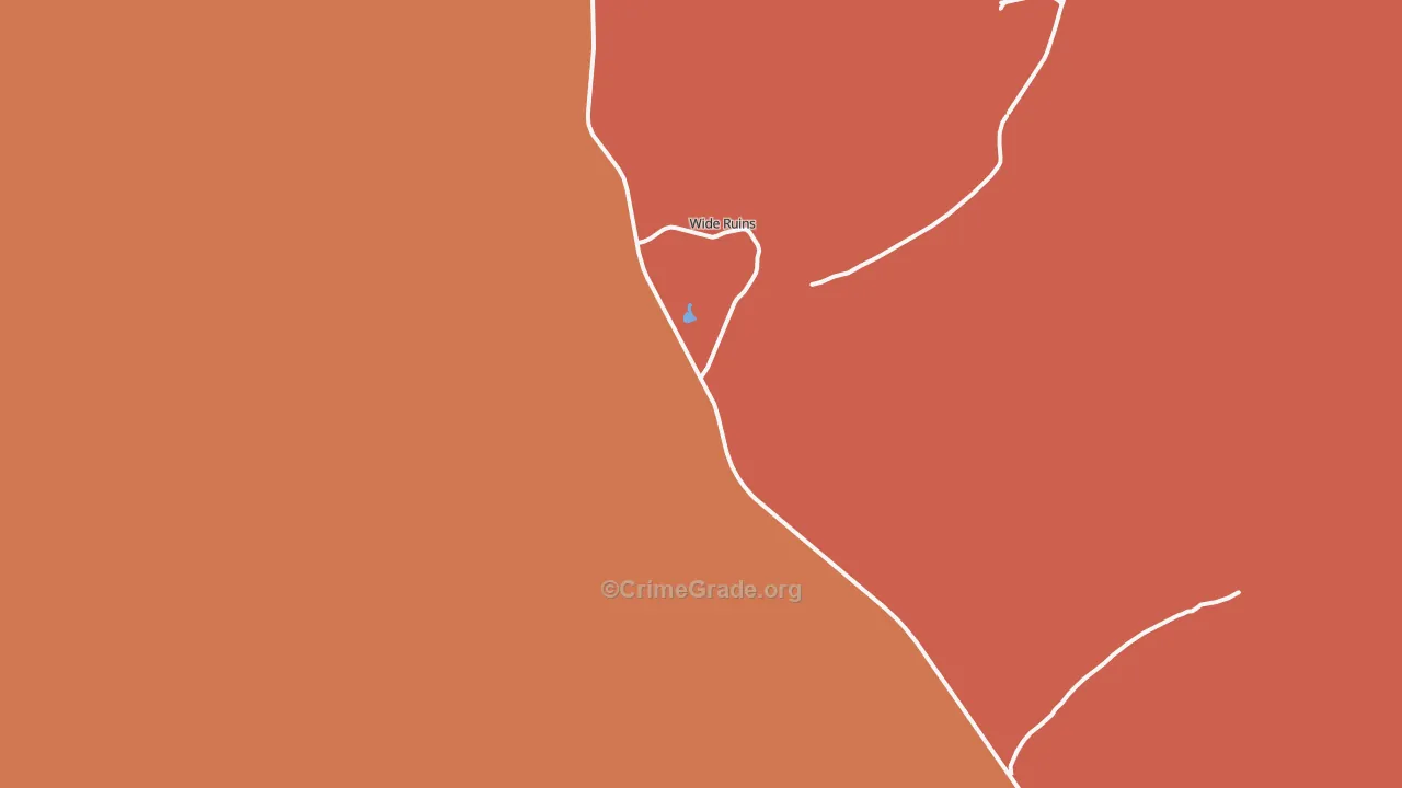 Wide Ruins, AZ Map of Arson Rates