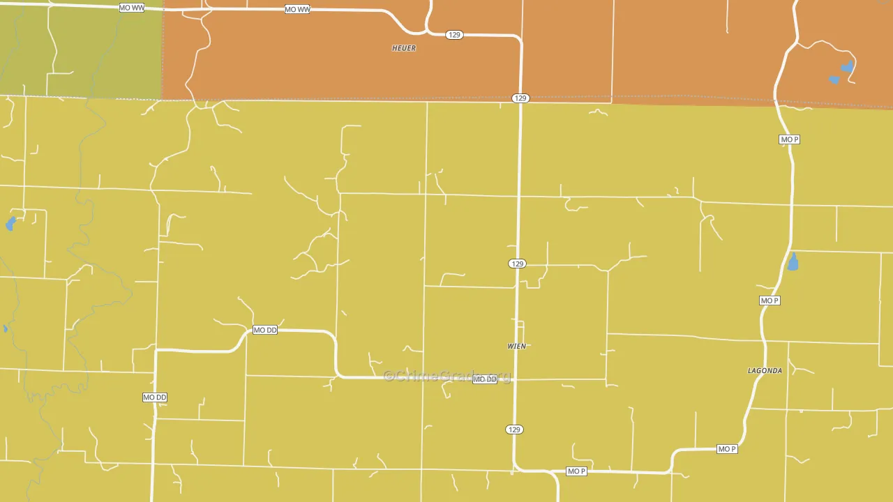 Wien, MO Map of Arson Rates