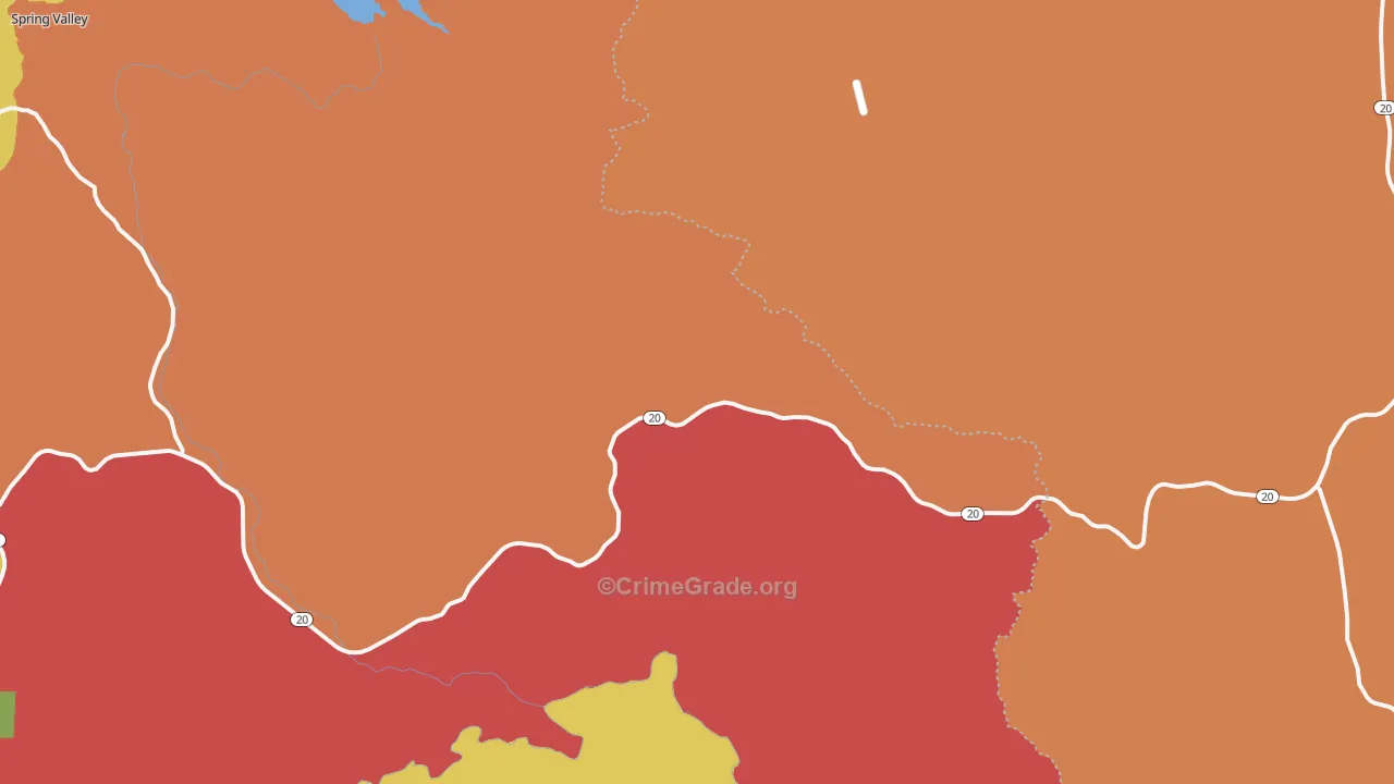 Wilbur Springs, CA Map of Arson Rates