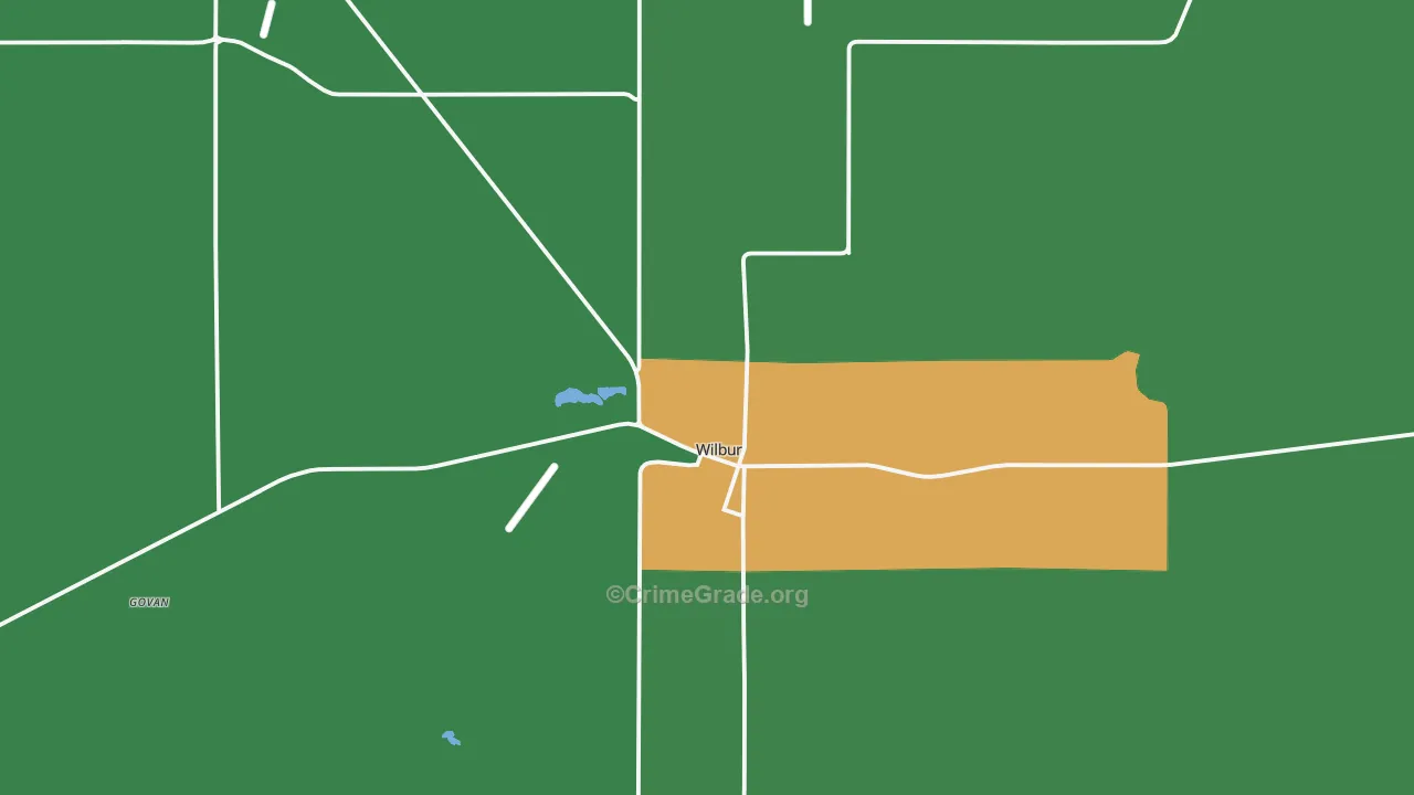 Wilbur, WA Map of Arson Rates
