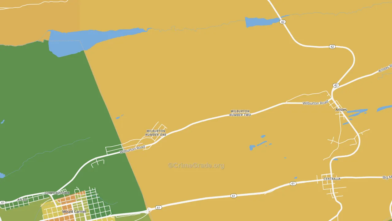 Wilburton Number Two, PA Map of Arson Rates