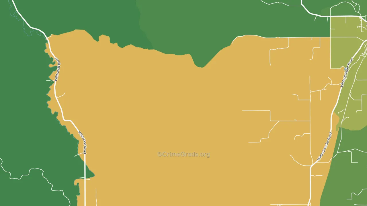 Wildwood, WA Map of Arson Rates