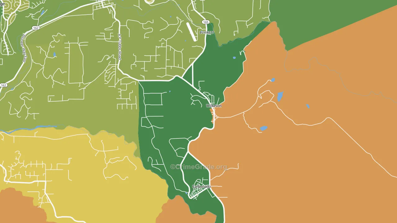 Wilkeson, WA Map of Arson Rates