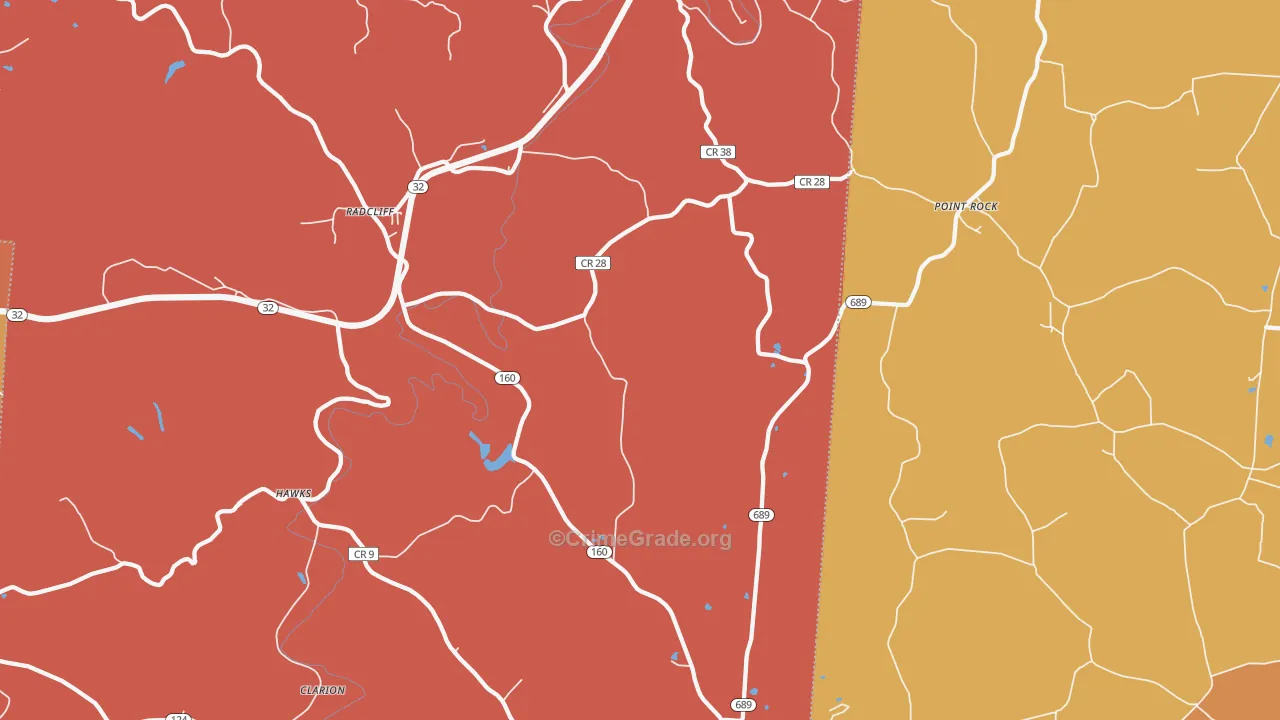 Wilkesville, OH Map of Arson Rates