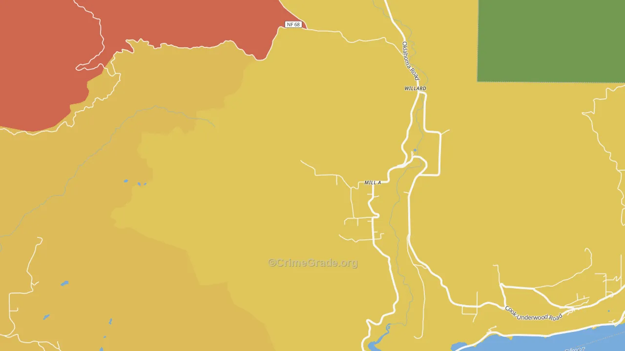 Willard, WA Map of Arson Rates