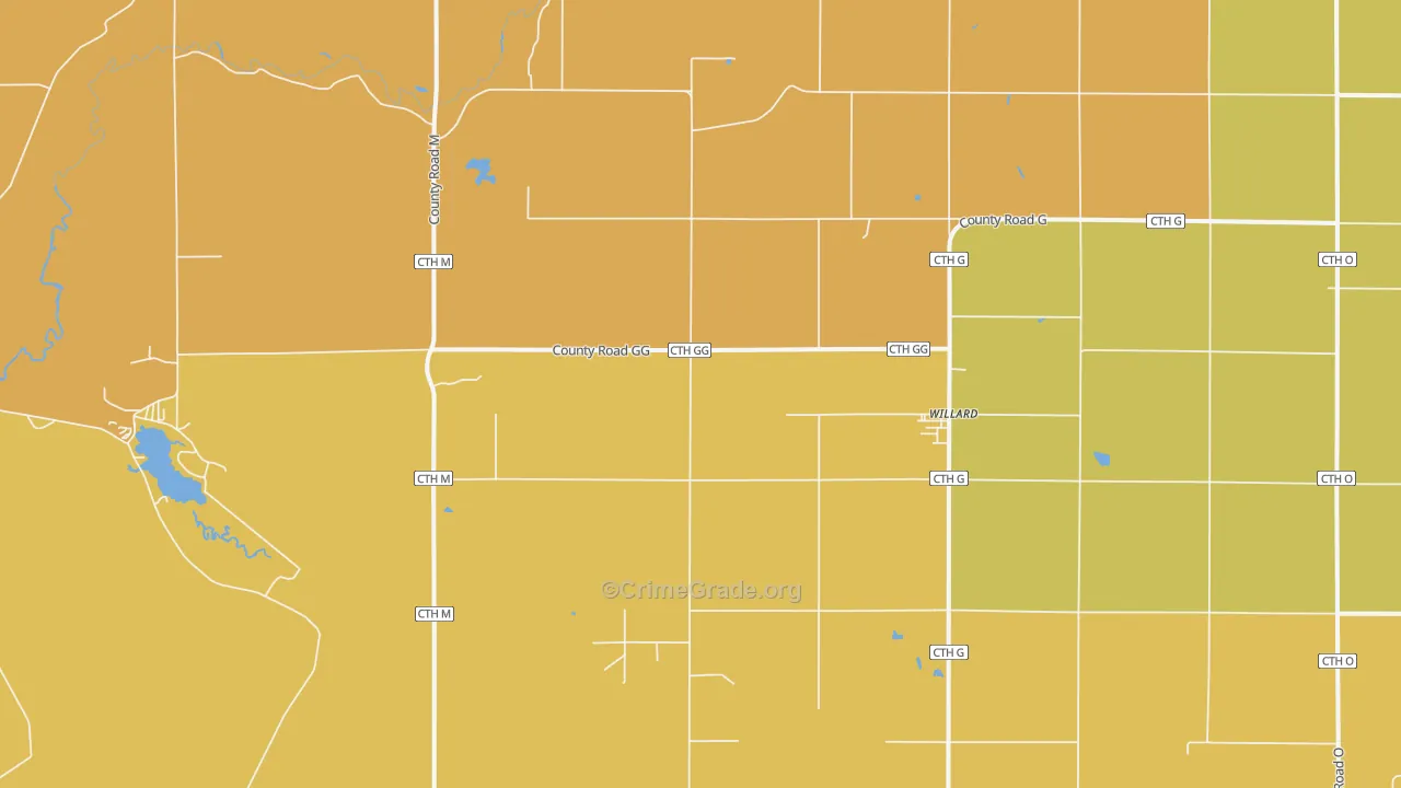 Willard, WI Map of Arson Rates