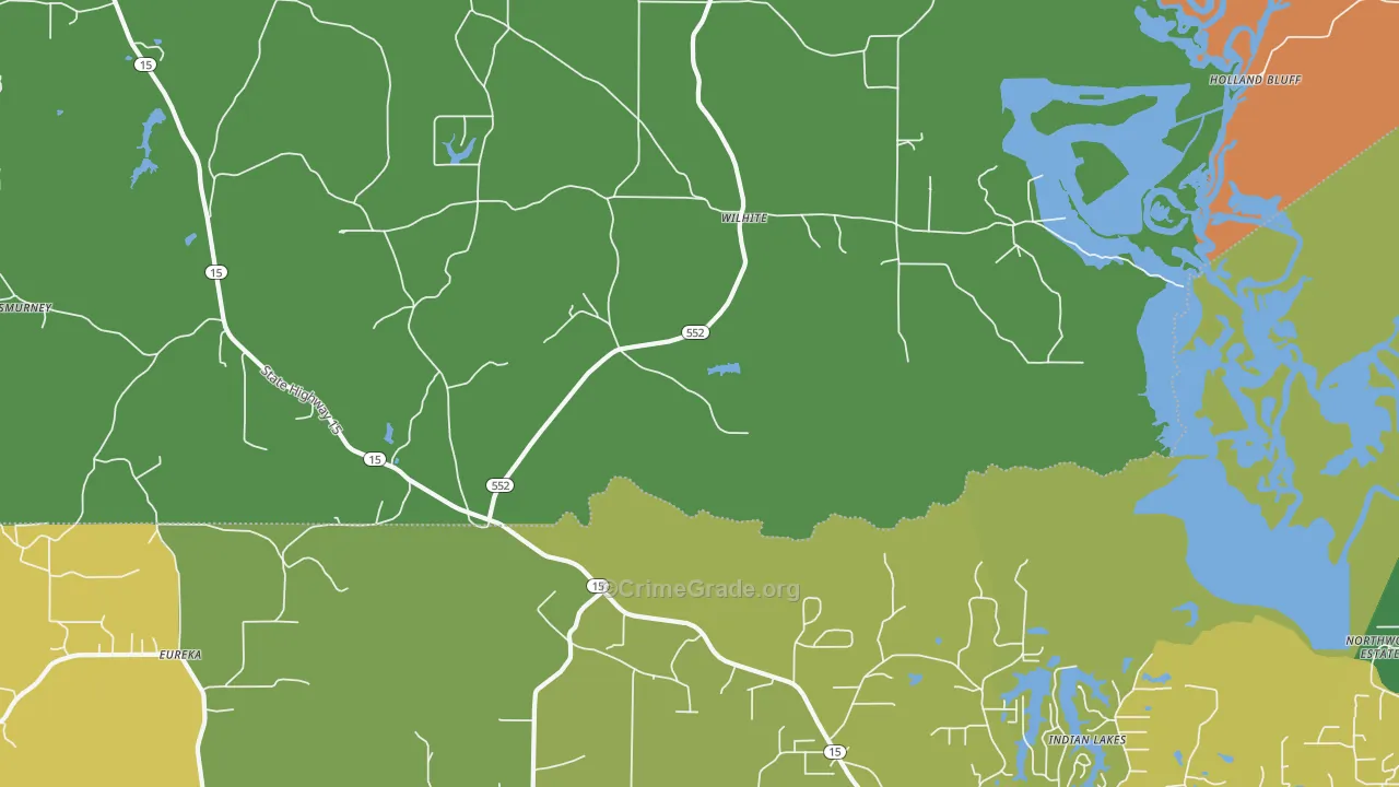 Willhite, LA Map of Arson Rates