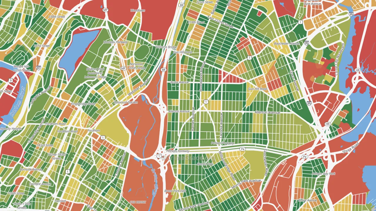 Williamsbridge, Bronx, NY Map of Arson Rates