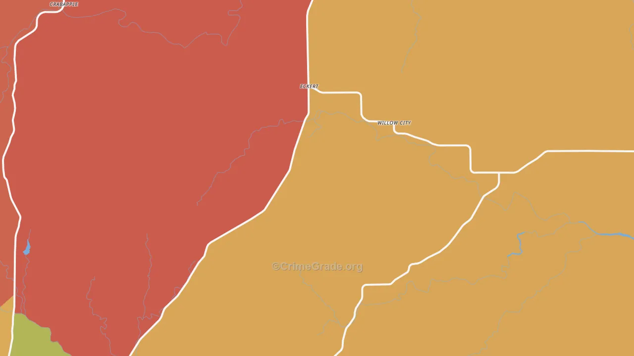 Willow City, TX Map of Arson Rates