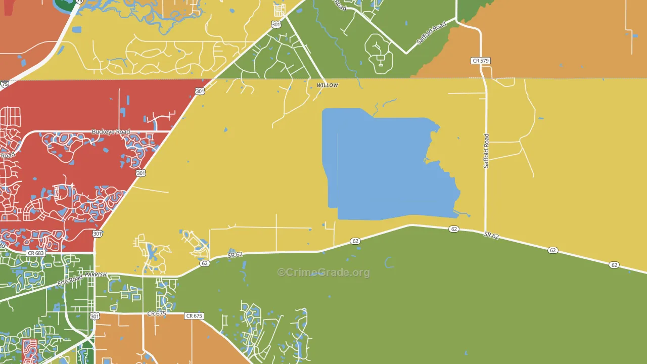 Willow, FL Map of Arson Rates
