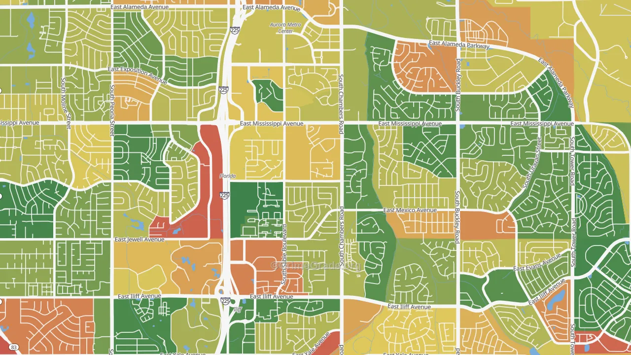 Willow Park, Aurora, CO Map of Arson Rates