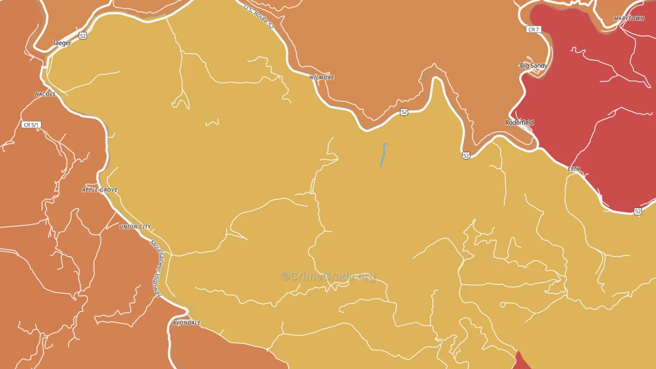 Wilmore, WV Map of Arson Rates