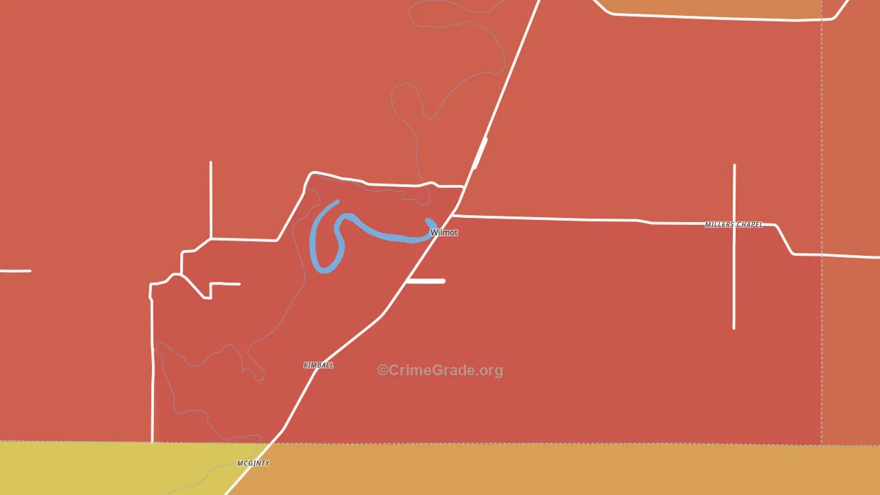 Wilmot, AR Map of Arson Rates