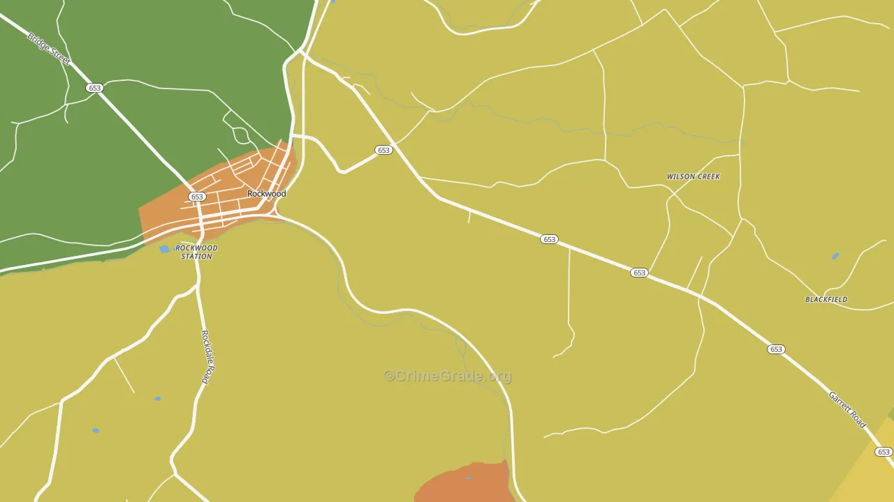 Wilson Creek, PA Map of Arson Rates