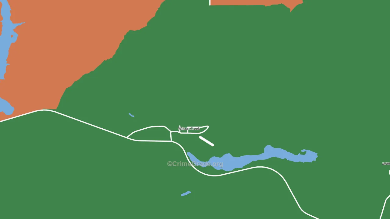 Wilson Creek, WA Map of Arson Rates